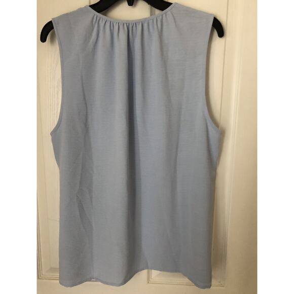 Michael Kors sky, blue sleeveless blouse, extra large￼ - Picture 2 of 3